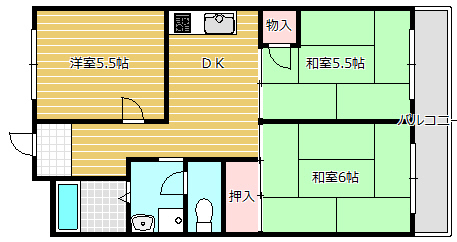 間取図｜3DK