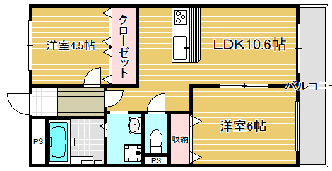 間取図｜2LDK